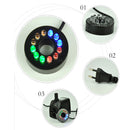 RGBY 12 LED Night Light Submersible Water Pump for Aquarium KOI Fish Pond Fountain AC220V