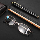 Anti-fatigue Progressive Multi-focus Reading Glasses Foldable Metal Frame Anti-blue Mini Vintage Reading Glasses