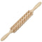 Loskii JM01691 Wooden Christmas Embossed Rolling Pin Dough Stick Baking Pastry Tool New Year Christmas Decoration