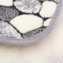 3Pcs Stone Pattern Washable Anti-Slip Soft Bathroom Pedestal Rug Toilet Lid Cover Bathroom Floor Mat Set