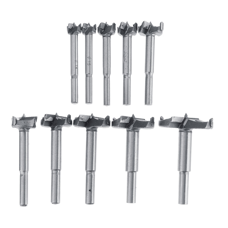 10Pcs Forstner Drill Bit Cutter Kit Wood Boring Hole Saw Set Woodworking Tools 14-50mm