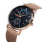 SKMEI 9182 Business Style Circular Mirror Mesh Steel Strap Week Date Display Men Watch Quartz Watch