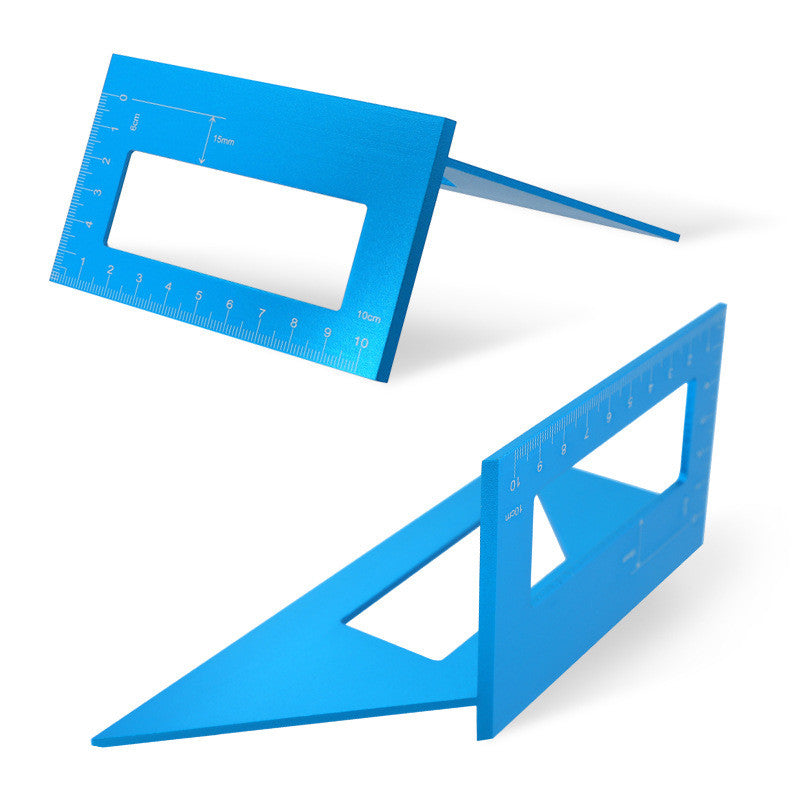 Aluminum Alloy Woodworking Scriber T Ruler Multifunctional 45/90 Degree Angle Ruler Angle Protractor Gauge