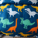 3 PCS Bedding Sets Cartoon Dinosaur Printing Quilt Cover Pillowcase For Queen Size