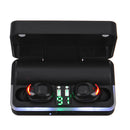 Portable TWS bluetooth 5.0 Earphone Wireless Earbuds 6D Heavy Bass LED Display IPX7 Waterproof Headphone with Mic for iPhone Xiaomi Huawei