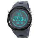 SKMEI 1342 Compass Chronograph Digital Watch Men Automatic Calendar Alarm Watches