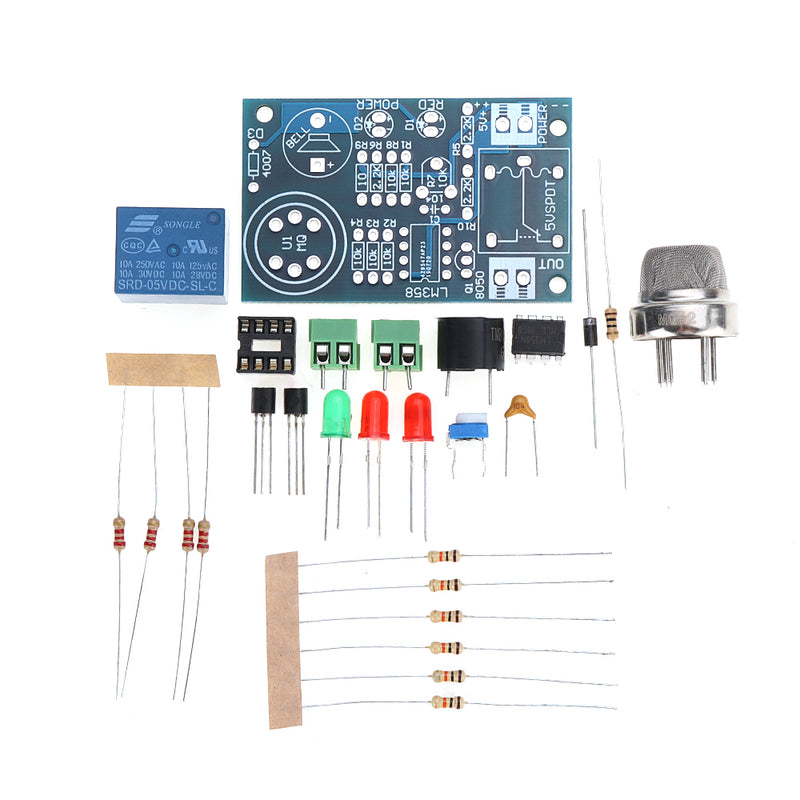 10pcs Electronic DIY Kit MQ-2 Smoke Sensor Detector Natural Gas Alarm Components Kit