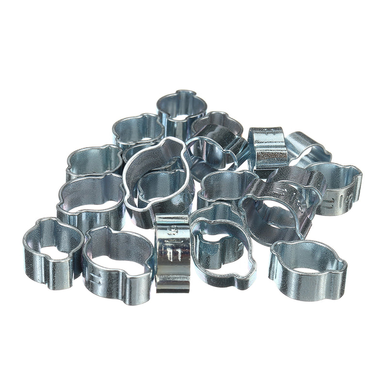 150Pcs Adjustable Double Ear O Hydraulic Hose Fuel Clamp Sealing Pressure 5-20mm