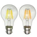 Dimmable A60 B22 8W Pure White Warm White COB Glass Material Retro Light Lamp Bulb AC220V