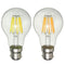 Dimmable A60 B22 8W Pure White Warm White COB Glass Material Retro Light Lamp Bulb AC220V