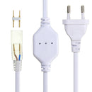 AC220-240V 2 Pin 6mm LED Flexible Strip Tape Rope Light Connector Adapter EU Plug