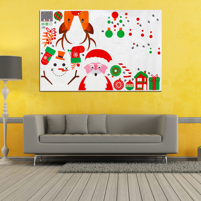 Christmas Window Wall Sticker Snowman Santa Snowflake Reindeer Removable Home Decor
