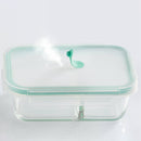 Kalar 640/1000ml Lunch Box Food Grade Glass 2 Grid Outdoor Camping Picnic Food Container