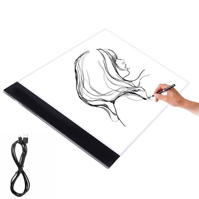 Ultra-Thin USB A4 LED Light Copyboard Light Box Tracing Drawing Board Pad