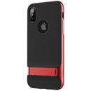 Rock Kickstand Fingerprint Resistant Textured Case For iPhone X