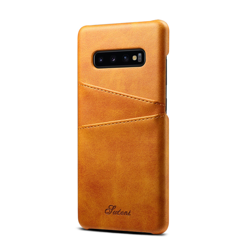 Premium Cowhide Leather Card Slot Protective Case For Samsung Galaxy S10 Plus 6.4 Inch