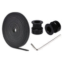 2PCS 20 Teeth 5mm Bore GT2 Aluminum Timing Pulley+2mm Rubber Open Belt+Allen Key For 3D Printer