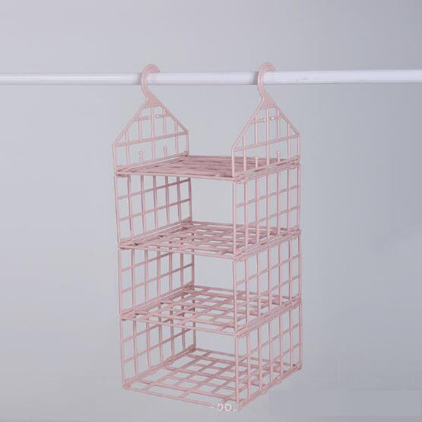 Bedroom Wardrobe Organizer Underwear Bra Clothes Pants Tie Storage Rack Cupboard Closet Hanging Basket Hooks Shelf Bag