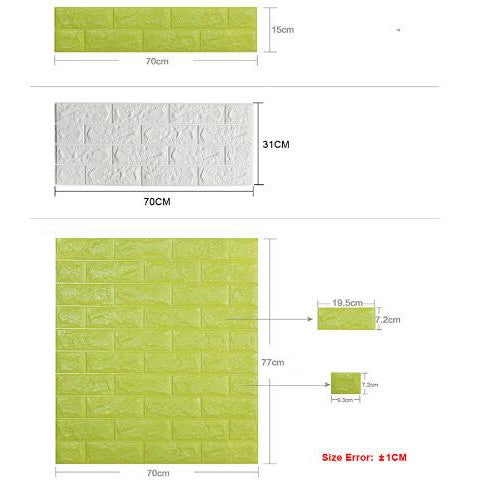 3D Wallpaper Decor Stone Brick PE Foam DIY Wall Sticker