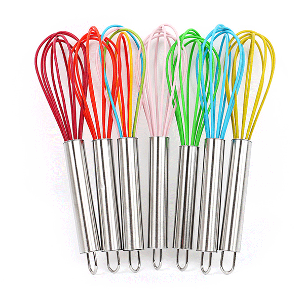 Honana CF-EM09 8-inch Silicone Wired Whisk Handheld Egg Mixer Blender Beating Kitchen Utensils