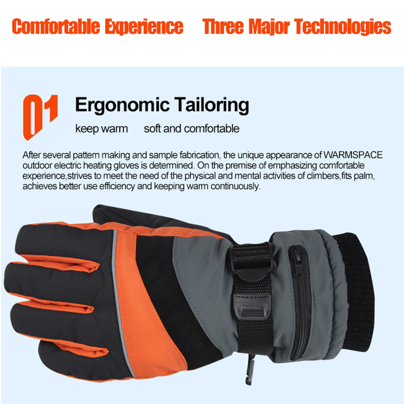 Electrically Heating Gloves Motorcycle Heated Winter Hot Hands Warmer Outdoor Skiing