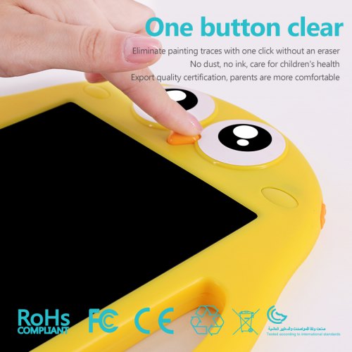 8.5 Inch Cartoon Writing Pad Tablet LCD Kid Drawing Board Yellow