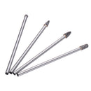 Drillpro 4Pcs 150-160mm Tungsten Carbide Rotary Burr Set 6mm Shank for Die Grinder Drill DIY Woodworking Metal Carving Polishing Engraving Drilling