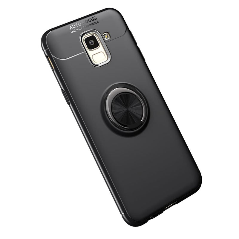 C-KU 360 Rotating Ring Grip Kicktand Protective Case For Samsung Galaxy J6 2018
