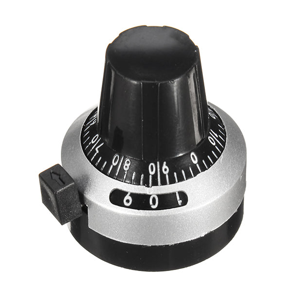 3590S RDK-III-6.35 22x25mm 0-9 Precision Multi-Turn Potentiometer Scale Knob Linear Digital Knob
