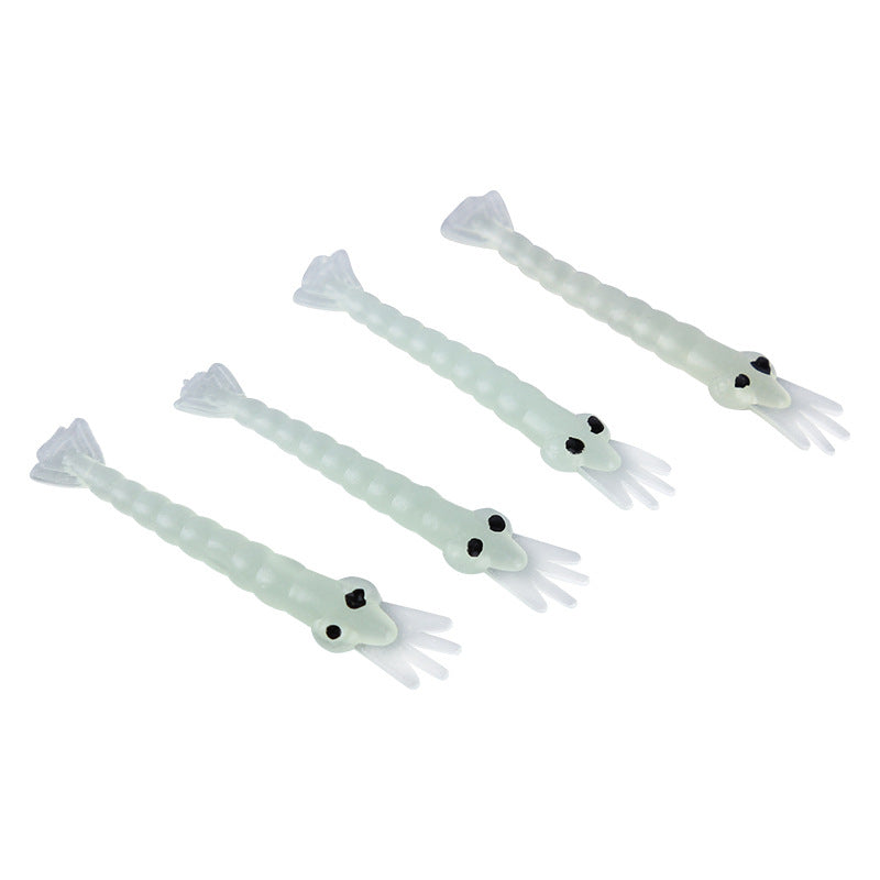 ZANLURE 50Pcs/Set 4cm 0.25g Luminous Artificial Shrimp Fishing Soft Bait Grass Shrimp Carp Squid Pesca Fishing Lure