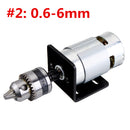 Machifit DC 12V Lathe Press 795 Motor With Drill Chuck and Mounting Bracket or 24V 15A 360W Power Convertor