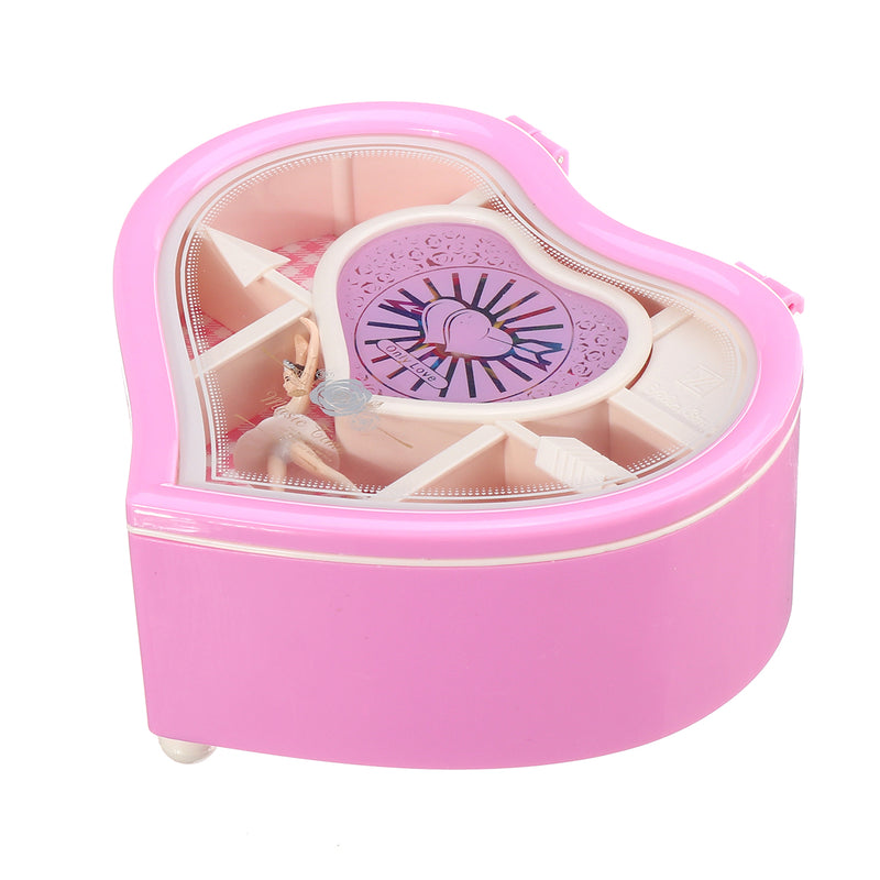 Heartshaped Dancing Ballerina Classical Music Box for Home Decoration Kids Gift