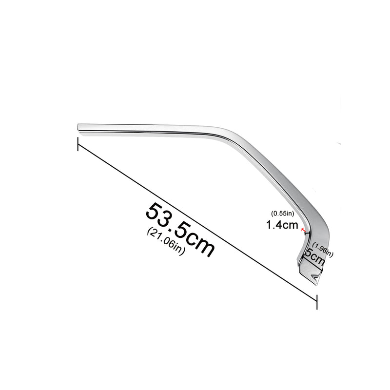 2Pcs Chrome Front Grill Grille Decorative Cover Trim Strips For Toyota Rav4 2019