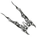 2Pcs 210.5x48cm DIY Flame Graphics Vinyl Car Side Stickers Decal Waterproof Black