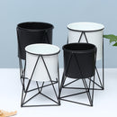 Geometric Metal Flower Pot Stand Chic Indoor Garden Plant Holder Display Planter