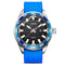 SINOBI 1255 Luminous Waterproof Sport Style Quartz Watch Silicone Strap Clock Men Watches