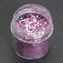Pink Purple Mixed Glitter Powder 1mm Sequins Shining Dust Nail Art Decoration Eye Shadow 10ml