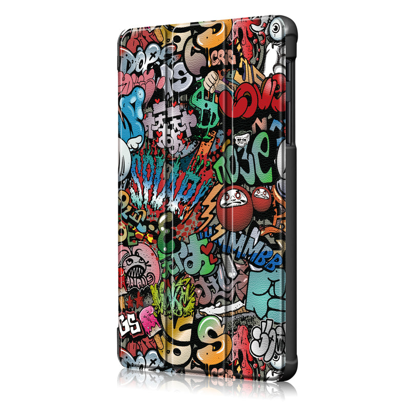 Printing Tri-Fold Tablet Case for Samsung Tab A 8.0 2019 - Doodle