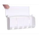 1 Set Creative Automatic Toothpaste Dispenser with Toothbrush Holder Bathroom Water Resistant Sticky Toothpaste Squeezer