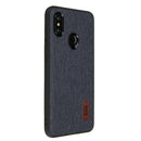 Bakeey Luxury Fabric Splice Soft Silicone Edge Shockproof Protective Case For Xiaomi Mi8 Mi 8