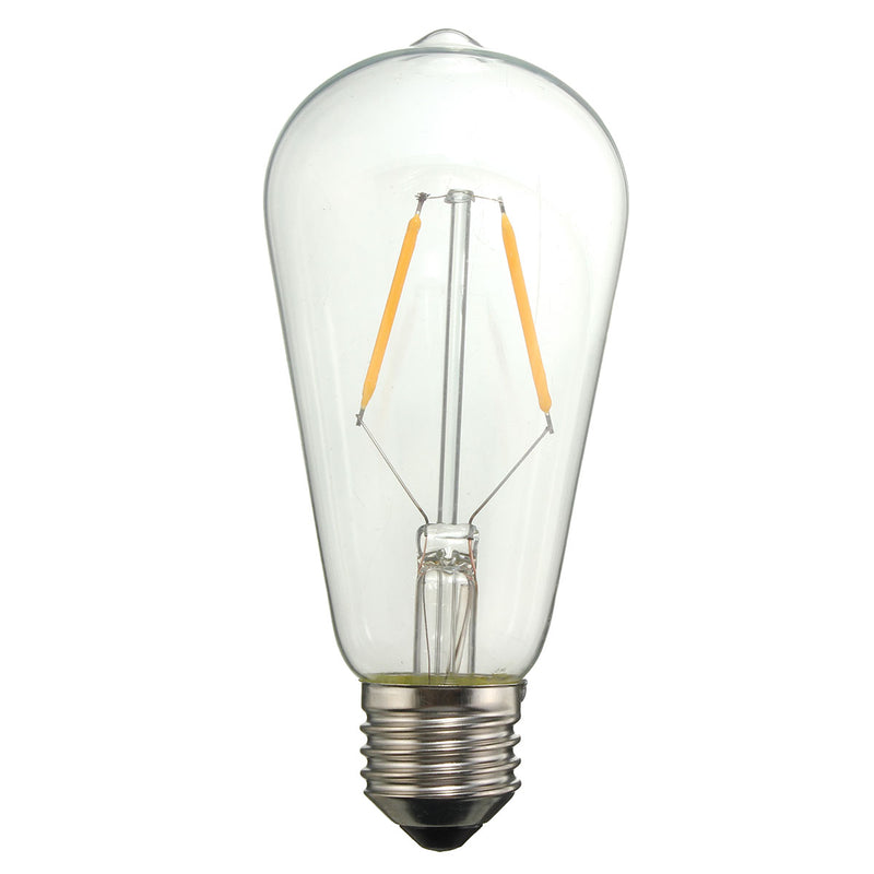 E27 LED 2W Warm White COB LED Filament Retro Edison Light Bulb AC110V AC220V