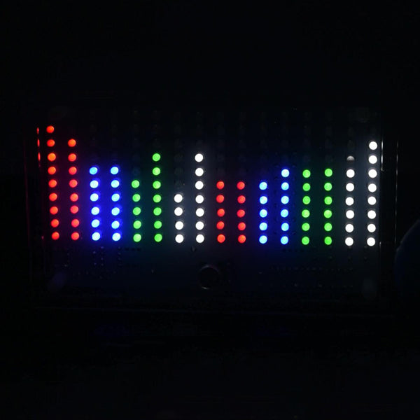 DIY FFT1625 Digital Clock Music Spectrum Electronic Kit With Temperature Display With Housing