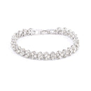 Trendy Metal Geometric Crystal Bracelet Temperament Rhinestone Bracelet