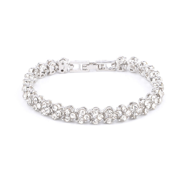 Trendy Metal Geometric Crystal Bracelet Temperament Rhinestone Bracelet