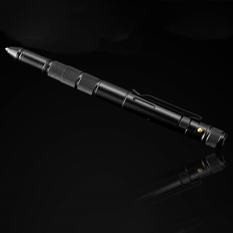 T06 Multi-functional Self Defensive Tactical Pen With Emergency LED Light Whistle Window Glass Breaker Cutter for Outdoor Survival