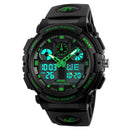 SKMEI 1207 Men Sport Chorongraph 50M Waterproof Luminous Dual Display Digital Watch