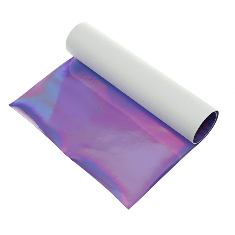 6Pcs Fine Glitter Mermaid Printed Faux Leather Sheet Synthetic Glitter Leather Craft Fabric Tool