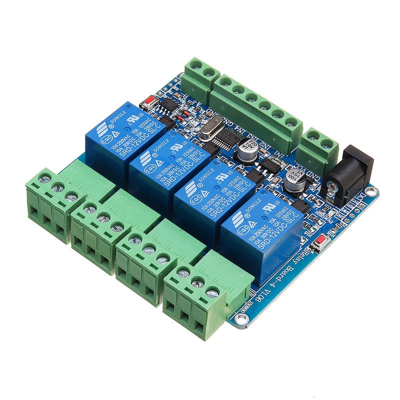 Modbus RTU 4 Channel Relay Module 4CH Input Optocoupler Isolation RS485 MCU