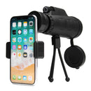 40x60 HD Monocular Camping Night Vision Telescope With Compass Phone Clip Tripod