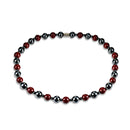 Healthy Healing Jewelry Black and Red Beads Magnet Stone Beaded Necklace Unisex